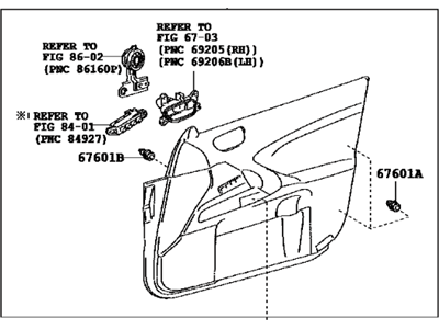 Lexus 67620-53340-A0 Board Sub-Assy, Front Door Trim, LH