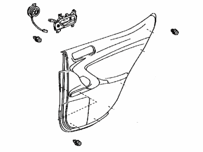 Lexus 67640-53490-C4 Board Sub-Assy, Rear Door Trim, LH