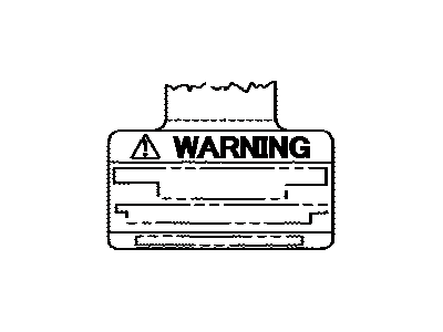 Lexus 74599-50010 Label, Driver & Pass Air Bag Caution