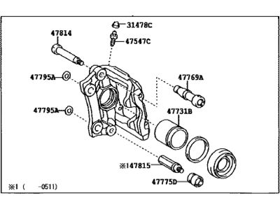 2014 Lexus IS250 Brake Caliper - 47850-30400