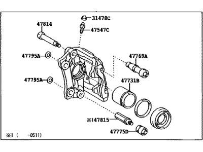 Lexus IS350 Brake Caliper - 47830-53052