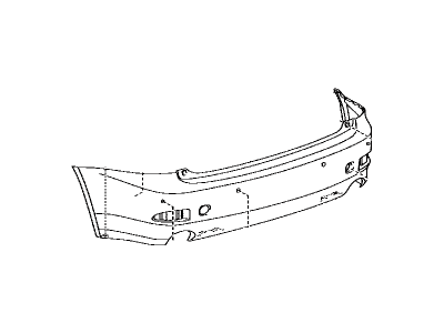 Lexus 52159-53929 Rear Bumper Cover, L/C