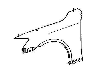 Lexus 53802-53071 Fender Sub-Assy, Front LH