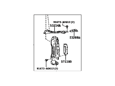 Lexus 53203-53906 Support Sub-Assy, Radiator, LH