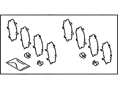 Lexus 04945-53040 Shim Kit, Anti Squeal, Front