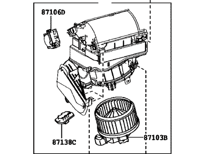 Lexus RX350 Blower Motor - 87130-0E091