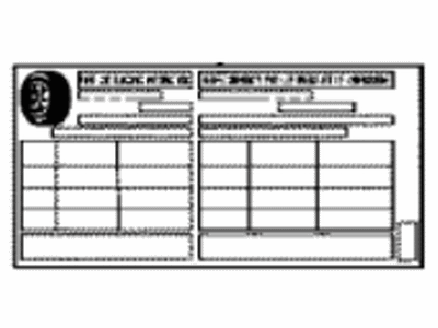 Lexus 42661-48D70 Label, Tire Pressure