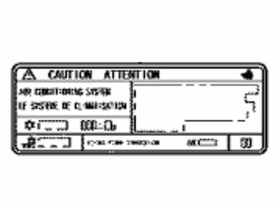 Lexus 88723-48300 Label, Cooler SERVIC