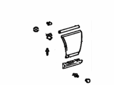 Lexus 75601-50020-E0 Moulding Sub-Assy, Front Fender, RH