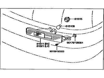 Lexus 81520-59015 Lamp Assy, Front Turn Signal, LH