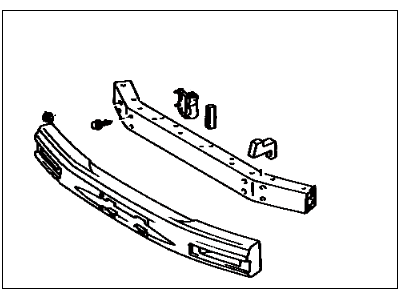 Lexus 52021-50010 Reinforcement Sub-Assy, Front Bumper