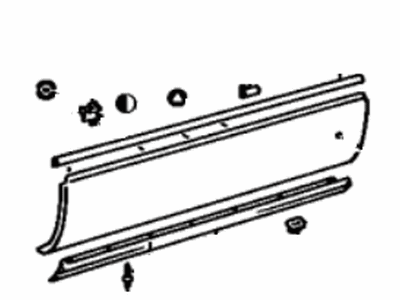 Lexus LS400 Door Moldings - 75072-50010-02