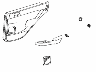 Lexus 67630-50020-J0 Board Sub-Assy, Rear Door Trim, RH