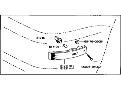 1991 Lexus LS400 Side Marker Light - 81740-59015