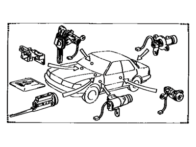 Lexus 69005-50020 Cylinder & Key Set