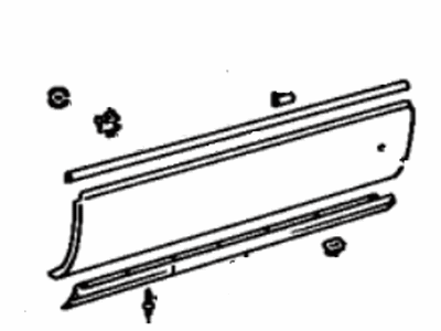 Lexus 75071-50020-F1 Moulding Sub-Assy, Front Door, Outside RH