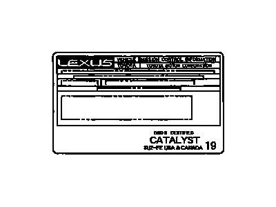 Lexus 11298-50290 Plate, Emission Control Information