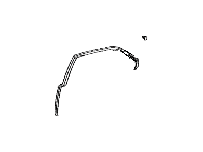 Lexus 67887-50030 Weatherstrip, Rear Door, NO.2 RH