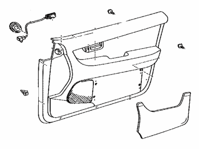 Lexus 67620-50371-A1 Board Sub-Assy, Front Door Trim, LH