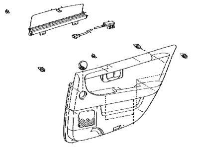 Lexus 67640-50810-C0 Board Sub-Assy, Rear Door Trim, LH