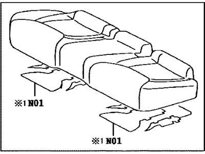 Lexus 71075-50530-A1 Rear Seat Back Cover (For Bench Type)