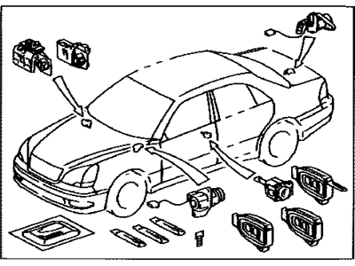 Lexus 69005-50870 Cylinder & Key Set