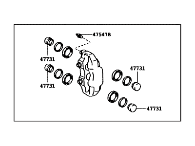 2001 Lexus LS430 Brake Caliper - 47750-50120