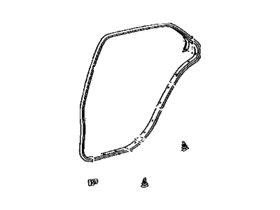 Lexus 67872-50030 Weatherstrip, Rear Door, LH