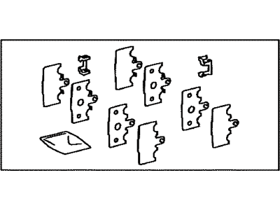 Lexus 04946-50040 Shim Kit, Anti Squeal(For Rear Disc Brake)