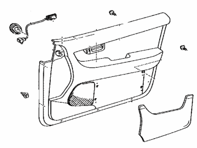 Lexus 67610-50382-C0 Board Sub-Assy, Front Door Trim, RH