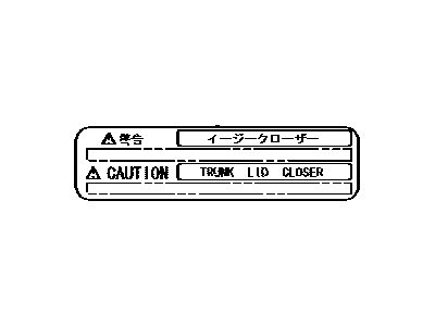 Lexus 74529-50010 Label, Luggage Compartment Door