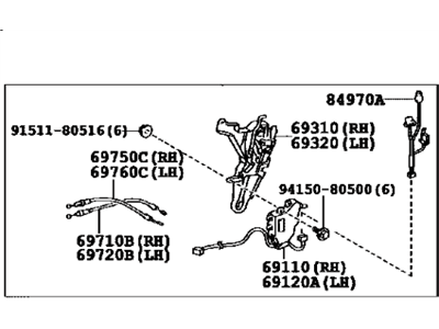 Lexus 69040-50200 Front Door Lock Assembly W/Motor, Left