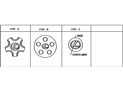 Lexus 42603-50290 Ornament Sub-Assy, Wheel Hub