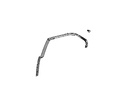 Lexus 67888-50030 Weatherstrip, Rear Door, No.2 LH