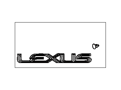 Lexus 75441-50090 Luggage Compartment Door Name Plate, No.1