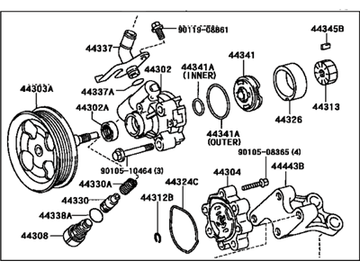 Lexus 44310-50070 Vane Pump Assembly