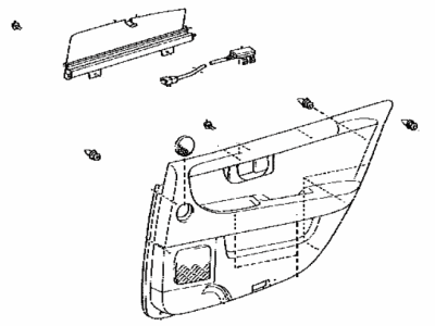 Lexus 67630-50560-C5 Board Sub-Assy, Rear Door Trim, RH