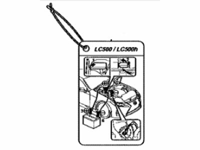 Lexus 28898-38020 Label, Battery INFOR