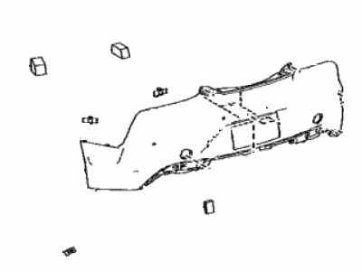 Lexus 52159-11906 Rear Bumper Cover, L