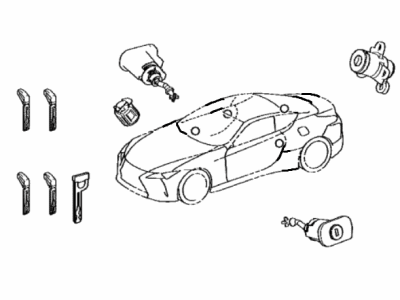 2019 Lexus LC500h Door Lock Cylinder - 69005-11050