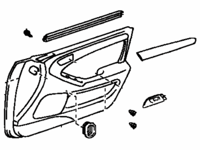 Lexus 67610-3F840-B0 Board Sub-Assy, Front Door Trim, RH