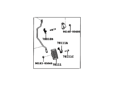 Lexus 78120-3A121 Rod Assy, Accelerator Pedal