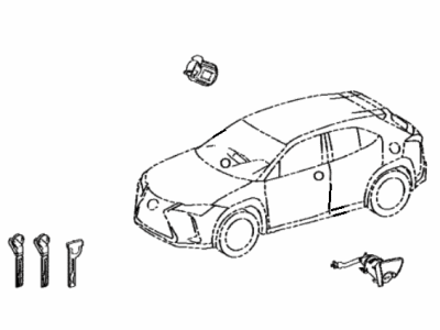 Lexus 69005-76130 Cylinder & Key Set