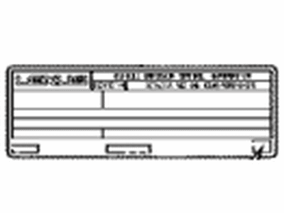 Lexus 11298-24081 Label, Emission Cont