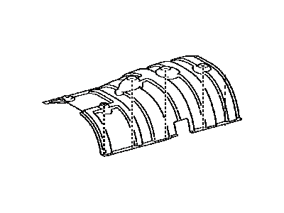 Lexus 58155-48030 Insulator, Front Floor Heat, NO.3