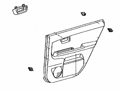 Lexus 67640-48370-B4 Board Sub-Assy, Rear Door Trim, LH