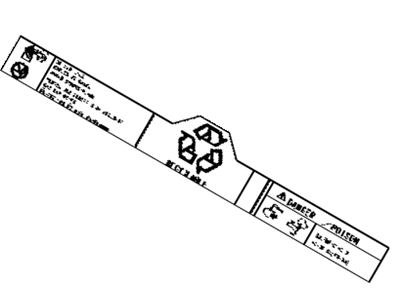 Lexus 28897-20010 Plate, Battery Caution