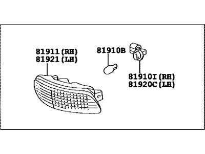 Lexus 81920-48040 Reflector Assy, Reflex, LH