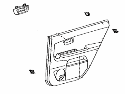 Lexus 67630-48370-B4 Board Sub-Assy, Rear Door Trim, RH