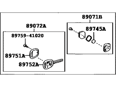 Lexus 89070-48861 Door Control Transmitter Assembly